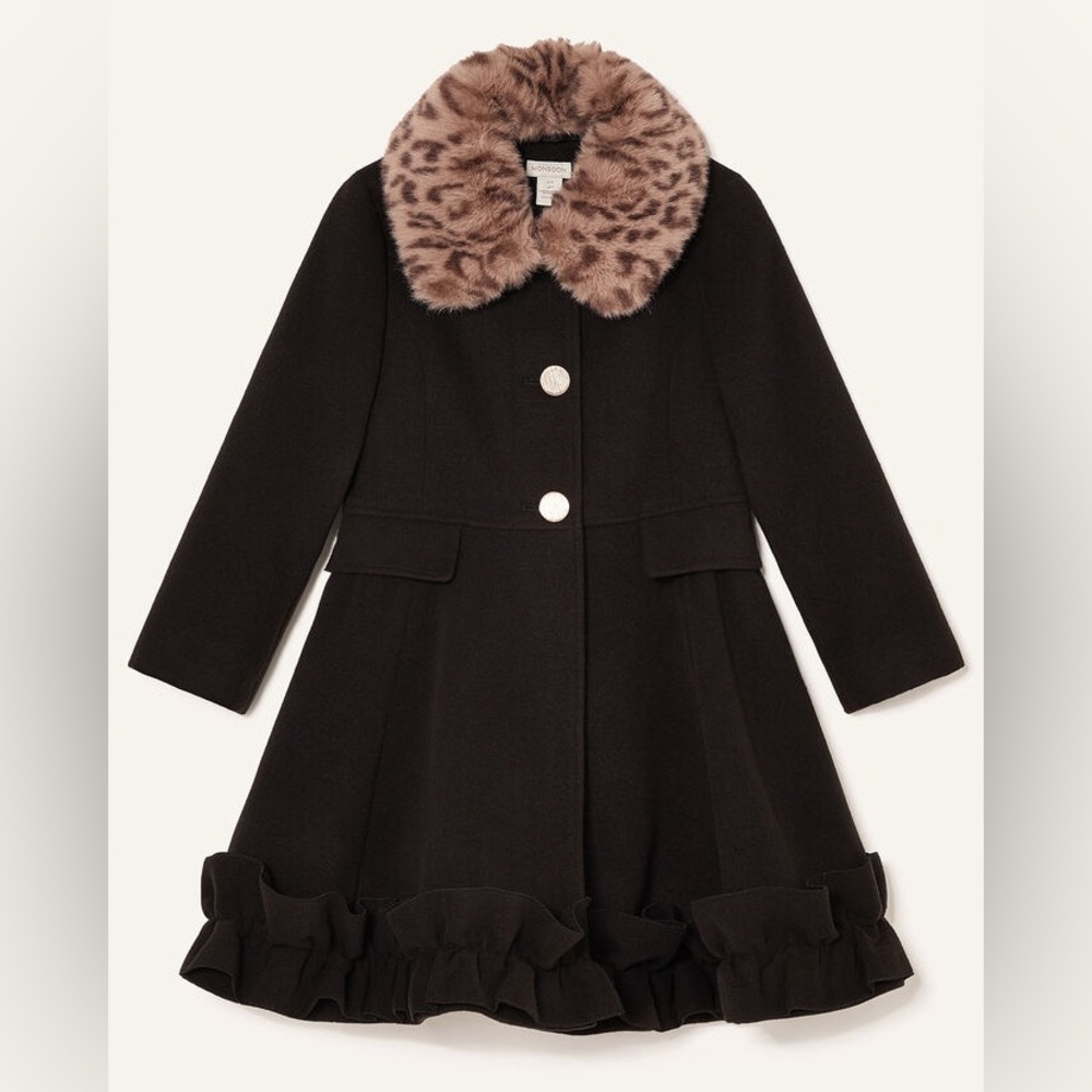 Rothschild Kids Ruffle Hem Coat